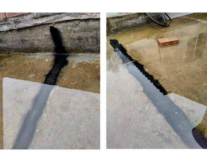 常見蓄水的樓頂，用三元乙丙橡膠防水涂料，完美修復